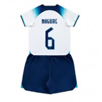 Echipament fotbal Anglia Harry Maguire #6 Tricou Acasa Mondial 2022 pentru copii maneca scurta (+ Pantaloni scurti)